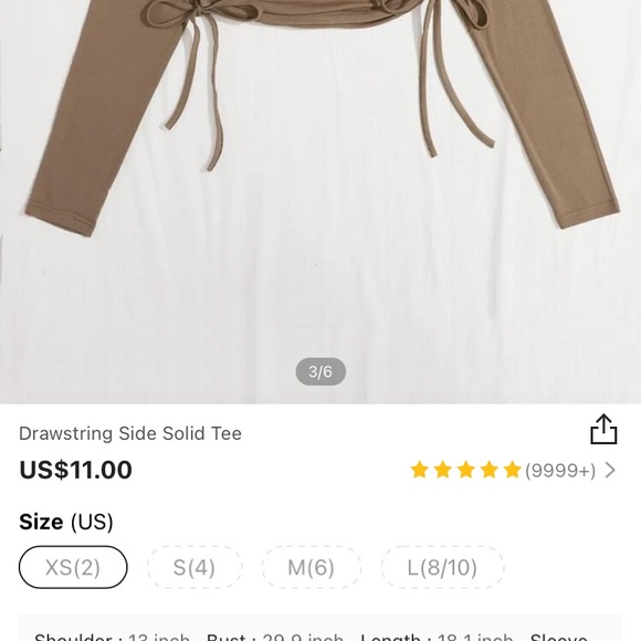 SHEIN scrunch top - Picture 2 of 3